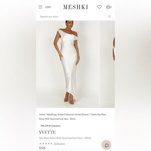 Meshki White Yvette Dress
